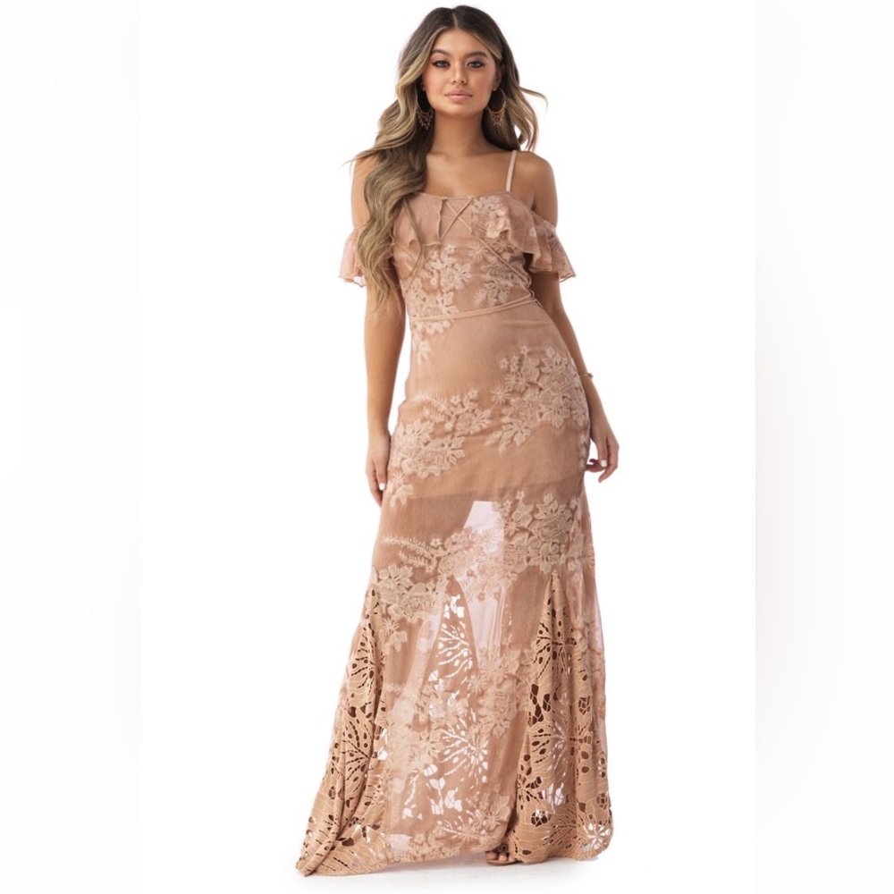 SKY NUYRACY MAXI DRESS in Blush Size M NWT